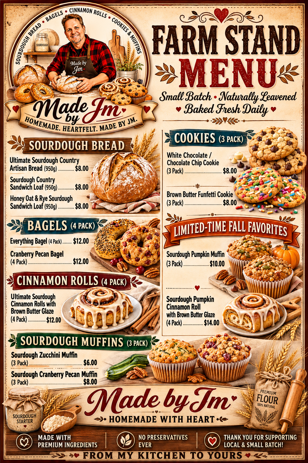 Made by Jm Farm Stand menu